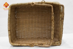whole sales storage rattan basket with two handles