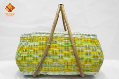 New products 2020 100% handmade rattan natural basket with handle