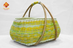 New products 2020 100% handmade rattan natural basket with handle