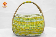 New products 2020 100% handmade rattan natural basket with handle