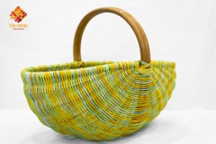 very cool rattan basket with handle