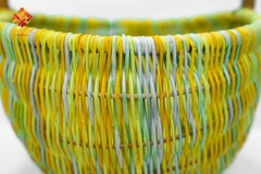 very cool rattan basket with handle