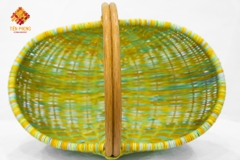 very cool rattan basket with handle