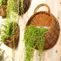 Artificial Flowers Wall Mounted Basket For Home Decor made in Vietnam
