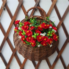 Artificial Flowers Wall Mounted Basket For Home Decor made in Vietnam