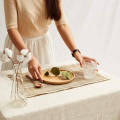 Woven Placemats - Set of 6, Natural Wicker Placemats, Seagrass Straw Braided Placemats, Heat Resistant Non-Slip Weave Placemats Handmade (Style 2)