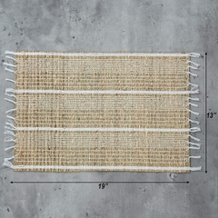 Woven Placemats - Set of 6, Natural Wicker Placemats, Seagrass Straw Braided Placemats, Heat Resistant Non-Slip Weave Placemats Handmade (Style 2)
