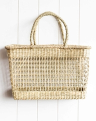 2020 Style Natural Sea grass Handmade Straw Bucket Handbags Fashion Simple Picnic Holiday Women Bag