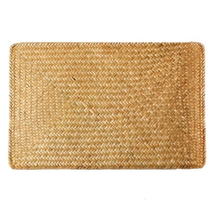 Retail A Set of 4 Rectangular Hand Woven Non-Slip Sea grass Place mat with Heat Resistant function