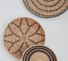 Hot sale Set of 4 Seagrass Woven Wall Plate/ Wall Hanging Decoration Hanging