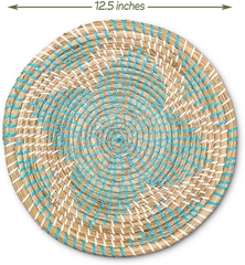 Allegories Woven Basket Bowl Wall Hanging/Handmade Decorative Bowl with Hook