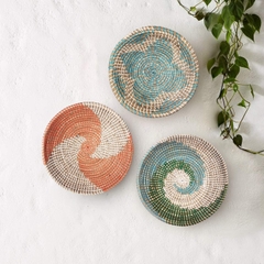 Allegories Woven Basket Bowl Wall Hanging/Handmade Decorative Bowl with Hook