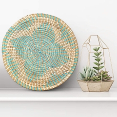Allegories Woven Basket Bowl Wall Hanging/Handmade Decorative Bowl with Hook