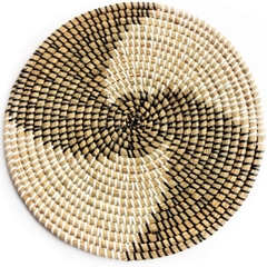 Seagrass Trivets for Hot Dishes - Woven Trivets Handmade Placemats for Dining Table -  Wall Hanging Decorative Plate - Seagrass Wall Decor (35cm/13.7in)