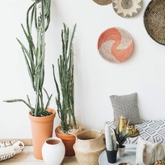 Vietnam Handwoven Seagrass Baskets Wall Art Decorative Wall Macrame Wall Hanging Orange Color