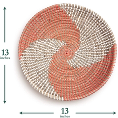 Vietnam Handwoven Seagrass Baskets Wall Art Decorative Wall Macrame Wall Hanging Orange Color