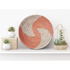 Vietnam Handwoven Seagrass Baskets Wall Art Decorative Wall Macrame Wall Hanging Orange Color