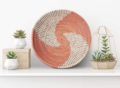 Vietnam Handwoven Seagrass Baskets Wall Art Decorative Wall Macrame Wall Hanging Orange Color