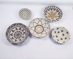Retail High Quality set of 5 African Wall Hanging Plates, Luxury Wicker Handmade Decorative House, Party Decor