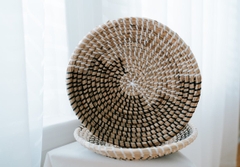 New designed Creative Seagrass Wall Plate/ Hand Weaving Basket Wall Hanging Decoration