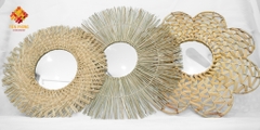 Water hyacinth mirror for home decorative