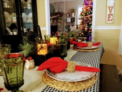 4pack Natural Water Hyacinth Woven placemat, Heat-Resistant Non-Slip Braided Rattan Tablemats Handmade placemat (11.8 Inch)