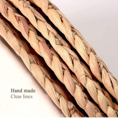 Round Woven Placemats,Placemats for Dining Table,Large 38cm(15in) Rattan Placemats Set of 4 Oversized Natural Water Hyacinth Woven Placemats,Braided Rattan Tablemats 4 Pcs