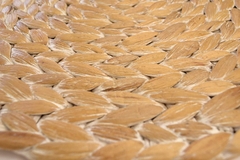 Low Moq Woven Placemats Natural Water Hyacinth Placemats Round Braided Rattan Tablemats