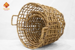 Beautiful water hyacinth storage baskets with handle made in Vietnam