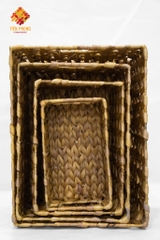Eco-friendly water hyacinth storage basket natural material