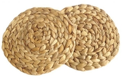 Retail Cheapest Price A Set of 5 Vietnamese Natural Hand Woven Water Hyacinth Placemat for Cups