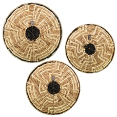 Hot trend Unique Water hyacinth Woven Wall Hangings Plates Handmade Wall Decor for Livingroom