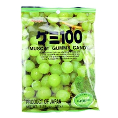 Kẹo dẻo vị nho xanh Kasugai Muscat Gummy Candy 107g (Nhật Bản)