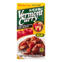 Viên xốt cà ri cô đặc vị cay vừa House Foods Vermont 115g