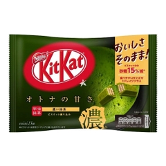 Bánh Kitkat vị trà xanh Kitkat Mini Sweetness for adults - Strong Green Tea 136g