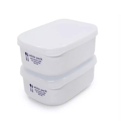 Set 2 hộp nhựa đựng thực phẩm White pack Nhật Bản 280ml