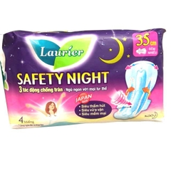 Băng vệ sinh LAURIER ban đêm Safety Night 35cm 4 miếng