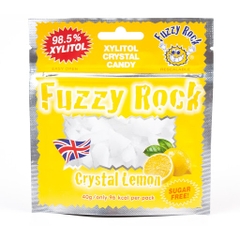 Kẹo Xylitol Fuzzy Rock Crystal Lemon A 40g