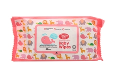 Giấy ướt BABY WIPES màu hồng không mùi 80 tờ