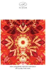 Khăn Nvar đỏ lửa 100x100cm