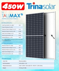 Tấm pin năng lượng mặt trời TRINA SOLAR Model: TALLMAX 450W