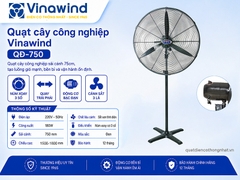 Quạt cây công nghiệp Vinawind QĐ-750Đ - Sải cánh 75cm, công suất 180W