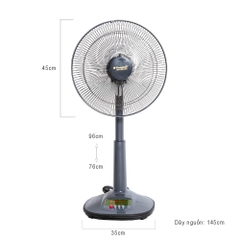 Quạt cây Vinawind QĐM-400ĐK -Sải cánh 40cm, Quạt rút lửng