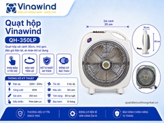Quạt hộp Vinawind QH-350LP, sải cánh 35cm, đổ tự ngắt