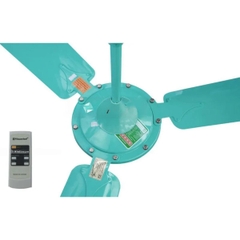 Quạt trần Vinawind QT-1400X 3 cánh, nhôm, có điều khiển Trắng/xanh
