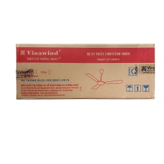 Quạt trần Vinawind QT-1400N 3 cánh nhôm, hộp số, Trắng/Xanh