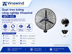 Quạt treo tường công nghiệp Vinawind QTT-650Đ- Sải cánh 65cm, công suất 180W