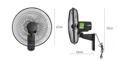 Quạt treo tường Vinawind QTT-400XPN, điều khiển từ xa, hẹn giờ