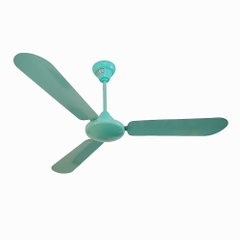 Quạt trần Điện cơ 91 QT-1400 3 cánh, sắt, hộp số, màu xanh, trắng