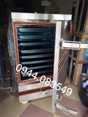 Tủ nấu cơm 8 khay điện kết hợp  gas